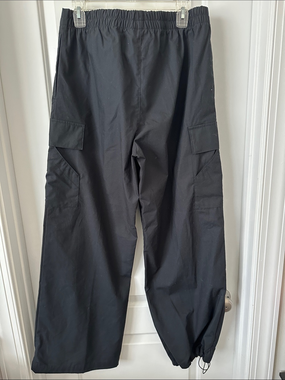 Nike Black Cargo Track Pants with White Swoosh - Picture 4 of 5